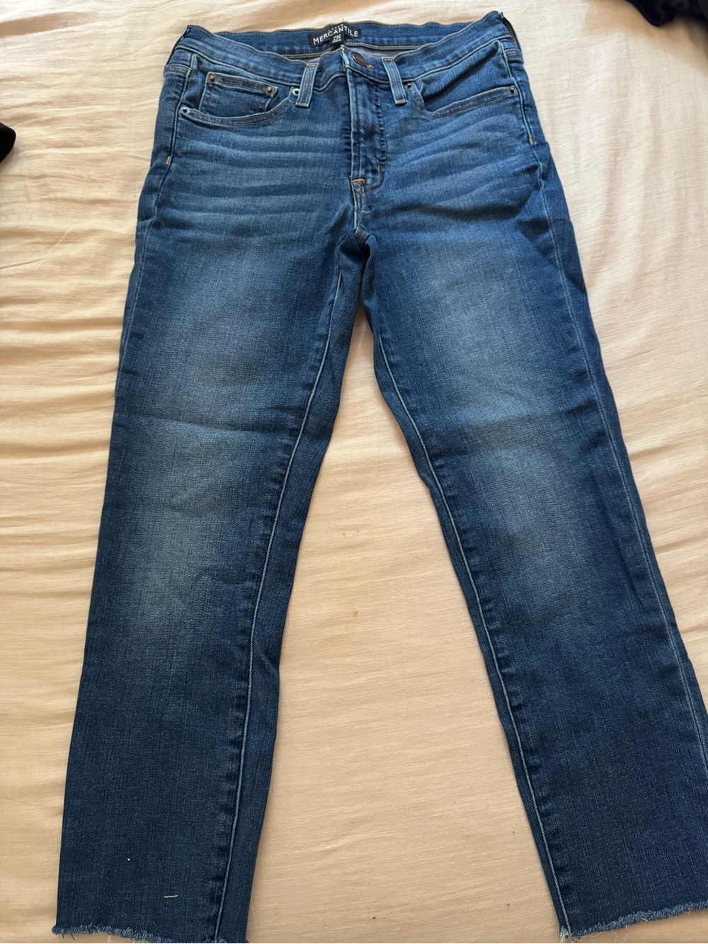 J.Crew Mercantile Denim 27 6 Medium Blue Straight-Leg Women's Jeans